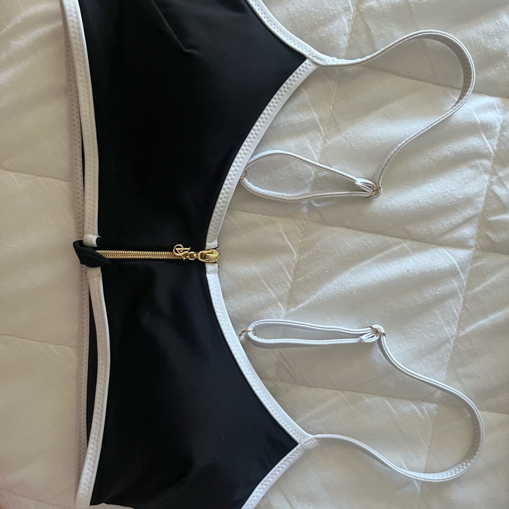 Victoria's Secret Black and White Bikini Top